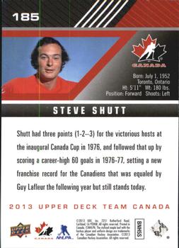 2013 Upper Deck Team Canada #185 Steve Shutt Back