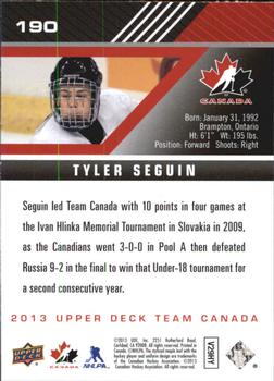 2013 Upper Deck Team Canada #190 Tyler Seguin Back