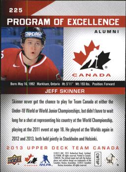 2013 Upper Deck Team Canada #225 Jeff Skinner Back