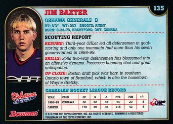 1999 Bowman CHL #135 Jim Baxter Back