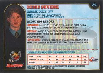 1999 Bowman CHL #24 Denis Shvidki Back