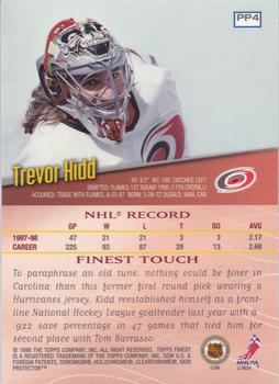 1998-99 Finest - Promo Set #PP4 Trevor Kidd Back