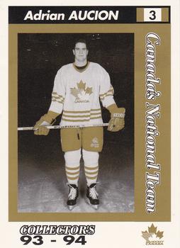 1993-94 Alberta Lotteries Canada's National Team #NNO Adrian Aucoin Front