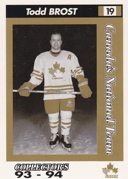 1993-94 Alberta Lotteries Canada's National Team #NNO Todd Brost Front