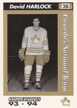 1993-94 Alberta Lotteries Canada's National Team #NNO David Harlock Front