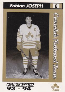 1993-94 Alberta Lotteries Canada's National Team #NNO Fabian Joseph Front