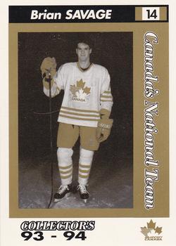 1993-94 Alberta Lotteries Canada's National Team #NNO Brian Savage Front