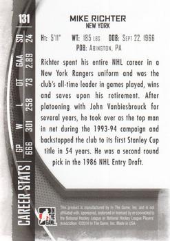 2013-14 In The Game Between the Pipes #131 Mike Richter Back