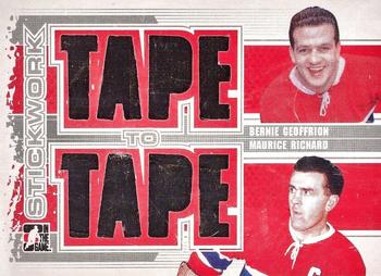 2013-14 In The Game StickWork - Tape to Tape Silver #TTT-05 Bernie Geoffrion / Maurice Richard Front