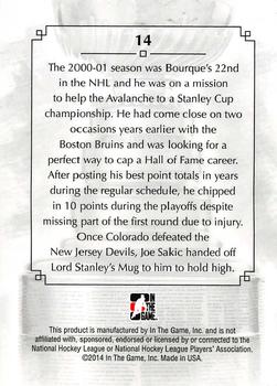 2013-14 In The Game Lord Stanley's Mug #14 Ray Bourque Back