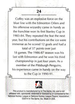 2013-14 In The Game Lord Stanley's Mug #24 Paul Coffey Back