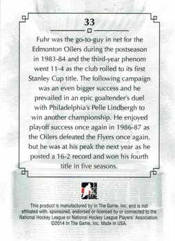 2013-14 In The Game Lord Stanley's Mug #33 Grant Fuhr Back
