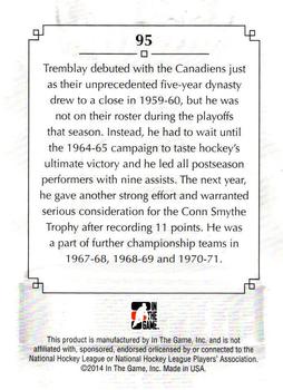 2013-14 In The Game Lord Stanley's Mug #95 J.C. Tremblay Back