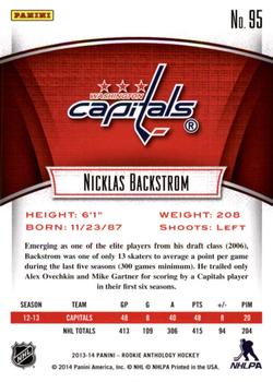 2013-14 Panini Rookie Anthology #95 Nicklas Backstrom Back