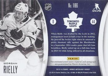 2013-14 Panini Rookie Anthology #186 Morgan Rielly Back