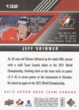 2013 Upper Deck Team Canada - Exclusive Red #132 Jeff Skinner Back
