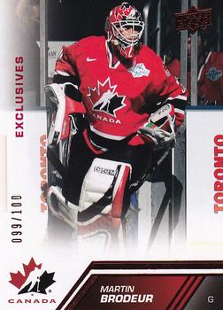 2013 Upper Deck Team Canada - Exclusive Red #158 Martin Brodeur Front