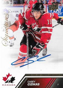2013 Upper Deck Team Canada - Gold Signatures #109 Casey Cizikas Front