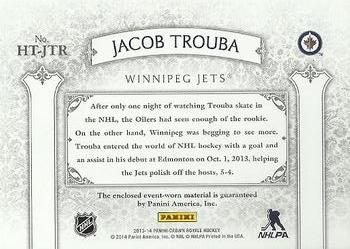 2013-14 Panini Crown Royale - Heirs to the Throne Materials #HT-JTR Jacob Trouba Back