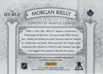 2013-14 Panini Crown Royale - Heirs to the Throne Materials #HT-RLY Morgan Rielly Back