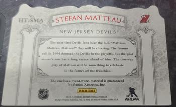 2013-14 Panini Crown Royale - Heirs to the Throne Materials Prime #HT-SMA Stefan Matteau Back