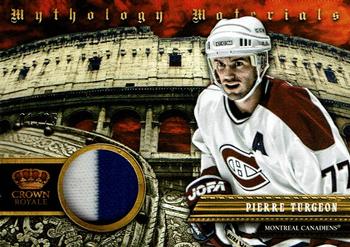 2013-14 Panini Crown Royale - Mythology Materials Prime #MY-PT Pierre Turgeon Front