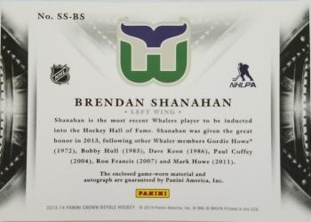 2013-14 Panini Crown Royale - Silhouette Materials Signatures #SS-BS Brendan Shanahan Back