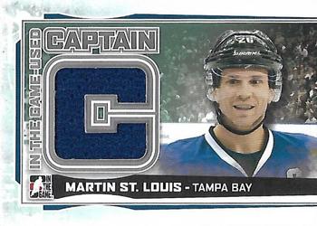 2013-14 In The Game Used - Captain C Silver #CC-14 Martin St. Louis Front