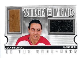 2013-14 In The Game Used - Game Used Stick and Memorabilia Silver Version #GUSM-15 Jean Beliveau Front