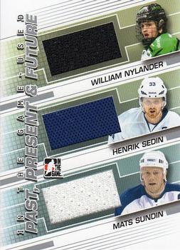 2013-14 In The Game Used - Past Present and Future Silver Version #PPF-11 Mats Sundin / Henrik Sedin / William Nylander  Front