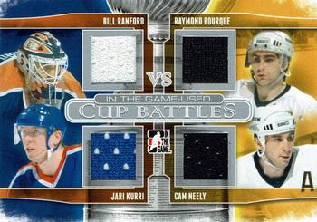 2013-14 In The Game Used - Cup Battles Silver #CB-10 Bill Ranford / Jari Kurri / Raymond Bourque / Cam Neely Front