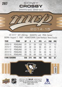 2014-15 Upper Deck MVP #287 Sidney Crosby Back