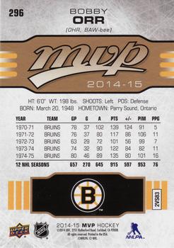 2014-15 Upper Deck MVP #296 Bobby Orr Back