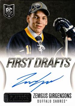 2013-14 Panini Playbook - First Drafts Signatures #FD-ZG Zemgus Girgensons Front