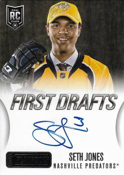 2013-14 Panini Playbook - First Drafts Signatures #FD-SJ Seth Jones Front