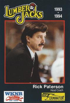 1993-94 Cleveland Lumberjacks (IHL) #2 Rick Paterson Front