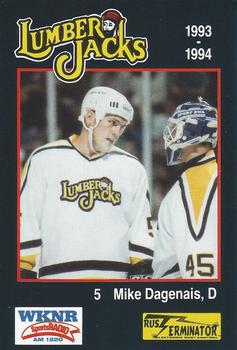1993-94 Cleveland Lumberjacks (IHL) #6 Mike Dagenais Front