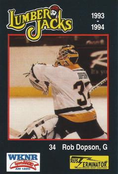 1993-94 Cleveland Lumberjacks (IHL) #22 Rob Dopson Front