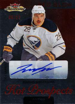 2013-14 Fleer Showcase - Red Glow #145 Zemgus Girgensons Front