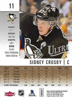 2013-14 Fleer Showcase - Ultra #11 Sidney Crosby Back