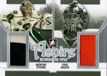 2013-14 In The Game Between the Pipes - Aspire Jerseys Silver #ASP-04 Anthony Stolarz / Steve Mason Front