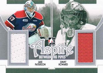 2013-14 In The Game Between the Pipes - Aspire Jerseys Silver #ASP-06 Jake Paterson / Jimmy Howard Front