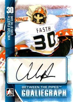 2013-14 In The Game Between the Pipes - GoalieGraphs #A-VF Viktor Fasth Front