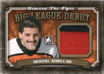 2013-14 In The Game Between the Pipes - Big League Debut Jerseys Gold #BLD-05 Ron Hextall Front