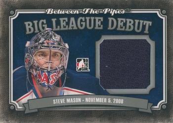 2013-14 In The Game Between the Pipes - Big League Debut Jerseys Silver #BLD-01 Steve Mason Front