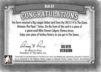 2013-14 In The Game Between the Pipes - Big League Debut Jerseys Silver #BLD-07 Mike Vernon Back