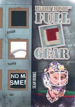 2013-14 In The Game Between the Pipes - Full Gear Gold #FG-09 Sean Burke Front