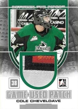 2013-14 In The Game Between the Pipes - Game-Used Patch Silver #GUM-09 Cole Cheveldave Front