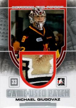 2013-14 In The Game Between the Pipes - Game-Used Patch Silver #GUM-18 Michael Giugovaz Front