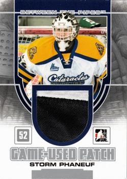 2013-14 In The Game Between the Pipes - Game-Used Patch Silver #GUM-24 Storm Phaneuf Front